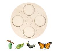 Butterfly Life Cycle Kit - Wooden Puzzle Board Educational Toy, Lnteractive Science Learning with Bright Colors for | Versatile Teaches Chicken, Frog, Butterfly Growth Stages