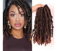 Butterfly Locs Crochet Hair 6 Packs Long Faux Locs Crochet Braids Pre looped Distressed Locs Soft Locs Crochet Dreadlocks Synthetic Hair Extensions (T30, 12 Inch (Pack of 6))