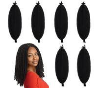 Butterfly Locs, Passion Twist Hair 6 Packs 16 Inch Cuban Butterfly Locs Pre-Separated Spring Twist Hair Soft Faux Natural Black Crochet for Women Short, Passion Crochet