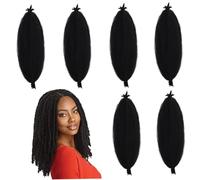 Butterfly Locs, Passion Twist Hair 6 Packs 24 Inch Cuban Butterfly Locs Pre-Separated Spring Twist Hair Soft Faux Natural Black Crochet for Women Long, Passion Crochet