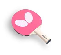 Butterfly LOGO Table Tennis Bat NEW - PINK | Lightweight Ping Pong Racket for Beginners & Leisure Play | Comfortable Grip | Indoor & Outdoor Use