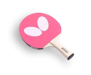 Butterfly LOGO Table Tennis Bat NEW - PINK | Lightweight Ping Pong Racket for Beginners & Leisure Play | Comfortable Grip | Indoor & Outdoor Use
