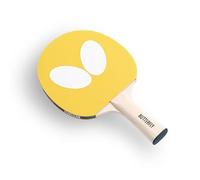 Butterfly Logo Table Tennis Bat NEW - Yellow | Lightweight Ping Pong Paddle for Beginners & Leisure Play | Comfortable Grip | Indoor & Outdoor Use