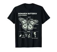 Butterfly Lover Insect Entomology Monarch Butterfly Anatomy T-Shirt