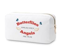 Butterfly Lovers Gifts Makeup Bag Faith Inspirational Gifts for Women Butterflies Gifts Encouragement Gifts Butterfly Cosmetic Bag Friendship Gift for Her Spiritual Gifts for Friends Travel Pouch