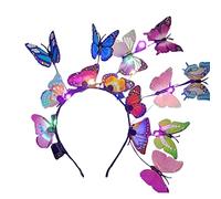 Butterfly Luminous Hair Hoop Led Christmas Decorative Headband Ornament For Kid Birthday Holiday New Year Present Christmas Hair Hoop