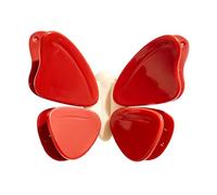 Butterfly Magnetic Chip Clips - Detachable Fridge Magnets for Food Storage and Organization | Kitchen Essentials, Whiteboard Accessories, Strong Magnet (Red)