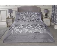 Butterfly Meadow - Embellished Jacquard Quilted Bedspread Set - Navy - Emma Barclay | TJ Hughes Silver