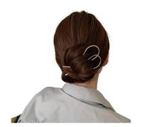 Butterfly Metal Hair Fork Clip Women Hair Pin Combs Messy Bun Hairpin Clip Side Combs Updo Sticks Hair Styling Tool Gifts(Gold Silver 2pc 11cm)
