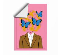 Butterfly Mind Surrealism Unframed Wall Art Print A4 (29.7×21cm), Wall Decor for Living Room, Bedroom, Office & Home, Art Gift