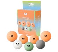Butterfly Mixed Coloured Ping Pong Balls Set - 7-Pack Table Tennis Balls (Whisper, Glowing, Outdoor, Large & Jumbo Balls) for Fun, Training & Versatile Play