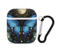 Butterfly Moon Luna Moth Earphone Case Cover Compatible with AirPods 1&2 Shockproof Bluetooth Headset Case White-style