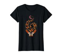 Butterfly Moon Night Sky Whimsical Illustration Crescent Value Graphic T-Shirt