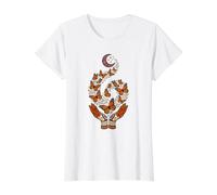 Butterfly Moon Night Sky Whimsical Illustration Crescent Value Graphic T-Shirt
