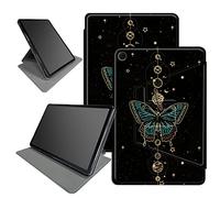 Butterfly Moon Space Case for iPad 10.2 inch iPad 9th Gen 2021/ iPad 8th Gen 2020/ iPad 7th Gen 2019, 360 Degree Rotating Folding Stand Multiple Viewing Angles Case with Auto Sleep/Wake