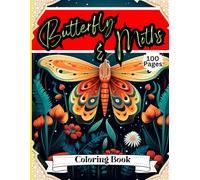 Butterfly & Moth Coloring Book: Perfect for Relieving Everyday Stress and Tension, Adults, Seniors, Teenagers and Kids (Age 8+)