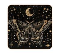 Butterfly Moth Moon Microfiber Leather Coaster