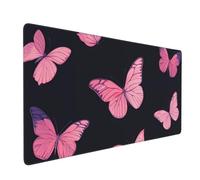 Butterfly Mouse Mat 1000x500 mm Large Mouse Pad Pink Waterproof Desk Mat with Non-Slip Rubber Base, Smooth Surface to Improve Precision and Speed, xxl Gaming Mousepad for Computer, PC, Laptop 2S-338