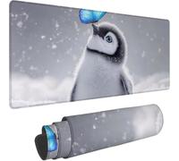Butterfly Mouse Mat Large Desk Mat,Gaming Mouse Pad 600x300mm 0-z341 | Non-Slip Penguin Keyboard Mousepad, Gaming Mousemat with Stitched Edges, Large Desk Accessories for Laptop, Home, Office