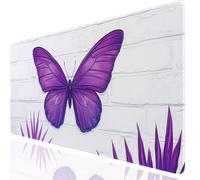 Butterfly Mouse Pad Large XXL 800x300x3mm, Insect Mouse Mat With Stitched Edges, Waterproof Desk Accessories Mousepad Improved Precision And Speed, Desk Mat Non-Slip Rubber Base for Office GKuk-1603