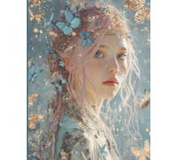 Butterfly Muse Sketchbook: Large 8.5 x 11 Blank Drawing Pad with 100 White Pages and Dreamy Pastel Butterfly Fantasy Cover
