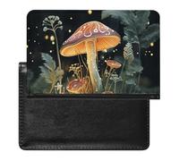 Butterfly Mushroom Passport Holder Cover Passport Cover Protector Essentials with Credit Card Slots Slim Travel Wallet Covers Documents Organizer Protector for Man&Women