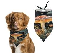 Butterfly Mushroom Pet Scarf,Soft Durable Triangle Dog Bandanas Lightweight Breathable Comfortable Pet Bib for Small Medium Large Breed.
