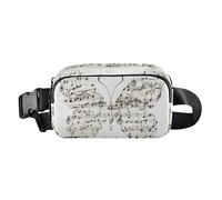 Butterfly Music Art Trendy Waist Pack Crossbody Bag for Women Men Multipurpose Croose Body Purse with Adjustable Strap for Travel Shopping Running