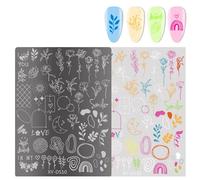 Butterfly Nails Stamp Templates French Tip Nails Stamping Plates Manicure Template Tool Flowers Stencil Stamp French Stamping Plates Flowers Nail Stamps Stencils Manicure Template Tool