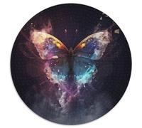 Butterfly Nebula 1000 Piece Jigsaw Puzzles for Adults Round Jigsaw Puzzles 1000 Pieces for Adults Challenging DIY Brain Teaser for Teenagers 67.5x67.5cm