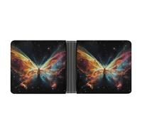 Butterfly Nebula Bifold Wallet for Men with Card Slot