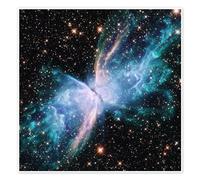 Butterfly Nebula, Hubble Space Telescope, 2022 Poster by NASA 40 x 40 cm Blue Wall art Wall decor