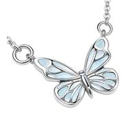 Butterfly Necklace - Glow-in-the-dark Titanium Steel Jewelry, Adjustable Clavicle Chain Featuring Luminous Design, Elegant Symbolic Accessory Enhancing Daily Style Expression and Gift Appeal | for Gir