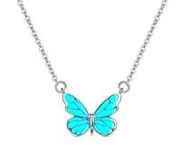 Butterfly Necklace | Titanium Steel Adjustable | Butterfly Clavicle Chain | For Traveling Business Trip Home Outdoor School Girlfriend Wife Friend Sister Kitchen Office Gym Room Hotel