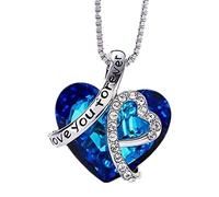 Butterfly Necklaces for Women with Heart Crystal Butterfly Jewelry Gift for Girls Anniversary/Birthday/Mother's Day/Gifts for Mother, Grandma, Wife, Daughter