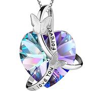 Butterfly Necklaces for Women with Heart Crystal Butterfly Jewelry Gift for Girls Anniversary/Birthday/Mother's Day/Gifts for Mother, Grandma, Wife, Daughter