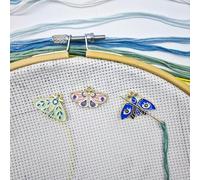 Butterfly Needle Minder Magnetic Needle Keeper for Cross Stitch Embroidery Sewing Needle and Pin Holders Needlepoint Accessories (Colored Butterfly)