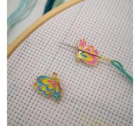 Butterfly Needle Minder Magnetic Needle Keeper for Cross Stitch Embroidery Sewing Needle and Pin Holders Needlepoint Accessories (Mini Butterfly)