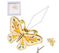 Butterfly Needle Threader - Embroidery Needle Threader | Butterfly Vintage Needle Threader with Box for Needle Work Sewing Machine Embroidery