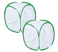 Butterfly NetButterfly Cage 2Pcs Butterfly Habitat Cage 12x12x12'' Foldable House Garden Pop-up Mesh Tent Net Caterpillars for Kit for Kids Raising House