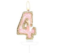 Butterfly Number 4 Candles, Pink Gold Happy 4th Birthday Candles for Cake, Girls 4th Birthday Cake Decorations, Gold Butterfly 4 Cake Topper, Pink Cake Candles Cake Topper for Women Birthday Party