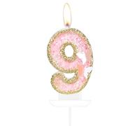 Butterfly Number 9 Candles, Pink Gold Happy 9th Birthday Candles for Cake, Girls 9th Birthday Cake Decorations, Butterfly 9 Cake Topper, Gold Pink Cake Candles Cake Topper for Women Birthday Party