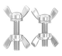Butterfly Nut Set,Wing Nuts Bolts,2Pcs M12*20~150mm Double Headed Screws Stainless Steel Bolt Hand Twist Tighten Fasteners(M12*55mm)