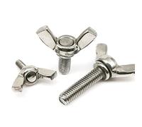 Butterfly Nut Set,Wing Nuts Bolts,Fasteners,1/2/5/10pcs M3 M4 M5 M6 M8 M10 M12 304 Stainless Steel Hand Tighten Ear Head Thumb Screw(1pc M12,50mm)