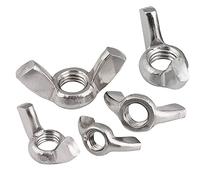 Butterfly Nut Set,Wing Nuts Bolts,Fasteners,5pcs Stainless Steel 304 Thumb Claw Ingot(M6)