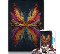 Butterfly Oil Painting Jigsaw Puzzles for Teenagers 1000 Piece Puzzle,Brain Intelligence Challenge Addictive Toys for Home Decoration (50x75cm)