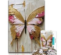 Butterfly Oil Painting JigsawPuzzle 1000 Pieces for Adults,Decompressing Intellectual Educational Toy Birthday Present,Gifts,Wall Art (50x75cm)