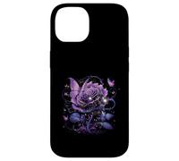Butterfly On A Purple Colored Rose Flower Butterfly Lover Case for iPhone 14