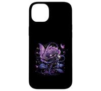 Butterfly On A Purple Colored Rose Flower Butterfly Lover Case for iPhone 14 Plus