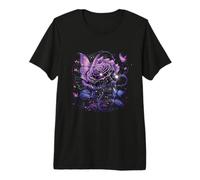 Butterfly On A Purple Colored Rose Flower Butterfly Lover Premium T-Shirt